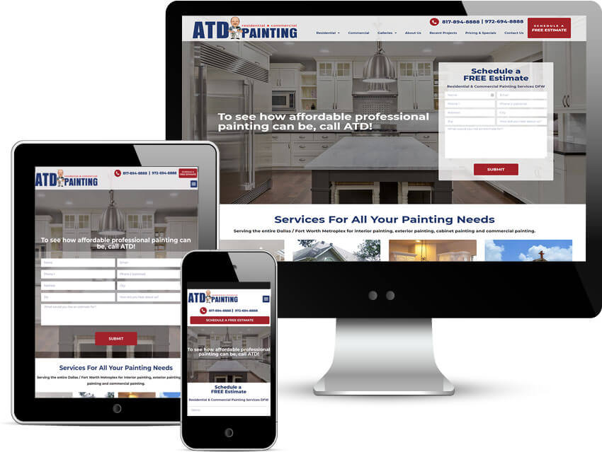 New Website for Dallas Painting Company Red Spot Design