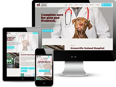 web design for Greenville Animal Hospital